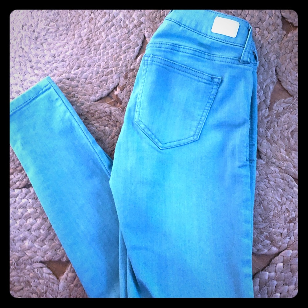 Green/ teal jeans